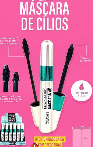 Mascara de cilios Look At Me 4D C/24pcs Pink21