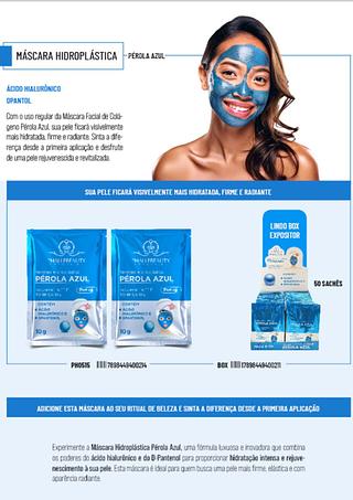 Mascara hidroplastica perola azul c/50pcs PHALLE BEAUTY