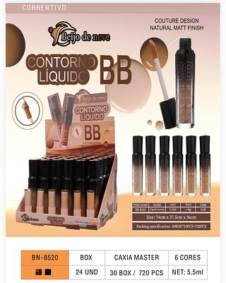 Corretivo liquido BB C/24PCS Beijo De Neve