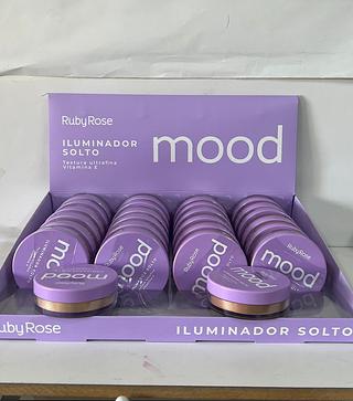 Iluminador solto 2tons textura ultra fina Mood/ 24pçs (HB-860M) Ruby rose