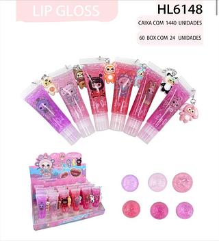 Lip Gloss com Pingente c/24pçs Best Shopee