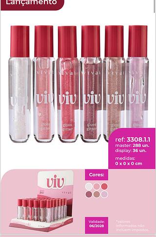 Gloss glitter viv /36pcs VIVAI