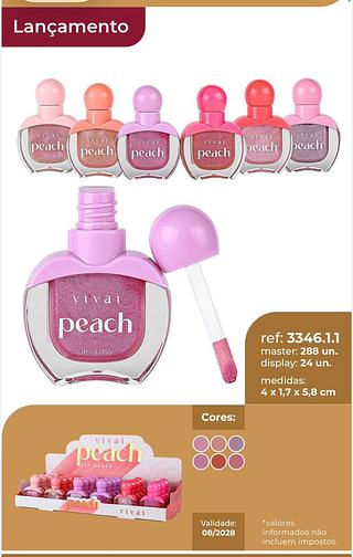 Lip gloss peach /24pcs Vivai