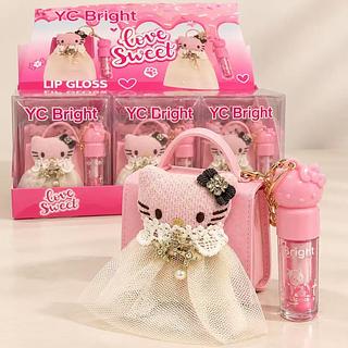 Kit gloss com bolsa hello kitty /12pcs