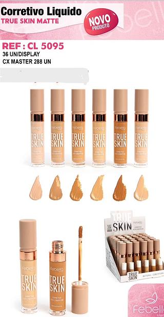 Corretivo Liquido True Skin Matte/ 36pçs FEBELLA