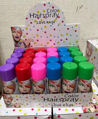 Tinta para Cabelo em Spray c/24pçs Love Rain