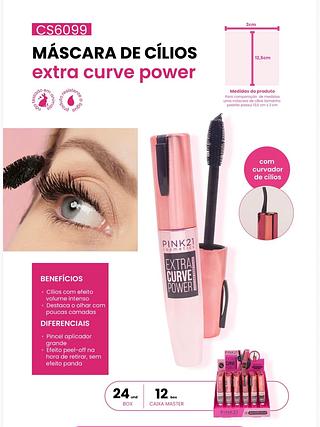 Mascara de cílios extra curve power c/12pcs pink 21
