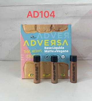 Base Liquida Matte cor:450,500e550 Tons Escuros/ 12unid (AD104) Adversa