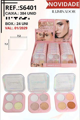 Paleta Iluminador c/24pçs Sarah´s Beauty