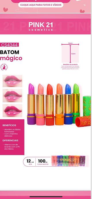 Batom magico c/12pcs （CS4344) PINK 21