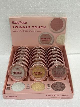Sombra e iluminador c/24pcs RUBY ROSE