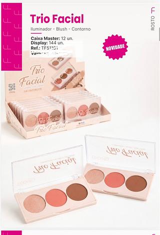 Trio iluminador-blush -contorno /12pcs FEBELLA