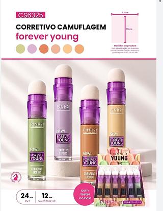 Corretivo colorito c/24pcs Pink 21
