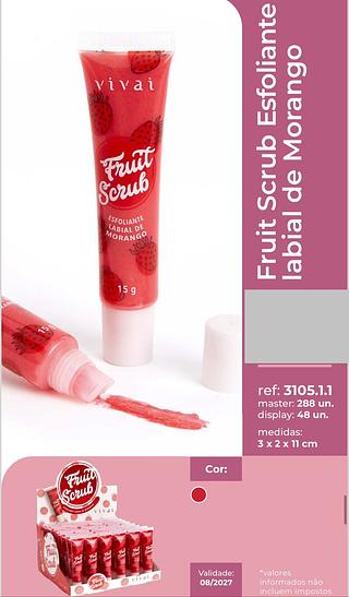 Esfoliante labial de morango /48pcs VIVAI