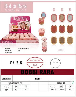 Kit Iluminador + Blush + Contorno c/24pçs Bobbi Rara