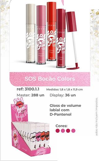 Gloss Bocão SOS colors/ 36pçs VIVAI