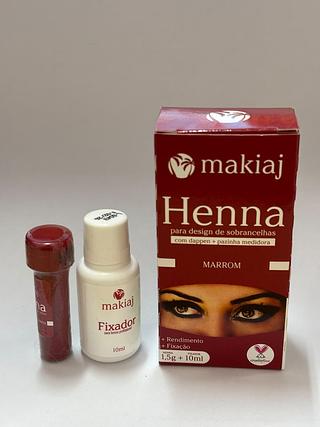Henna p/sobrancelhas (MARROM) makiaj/ 12UN