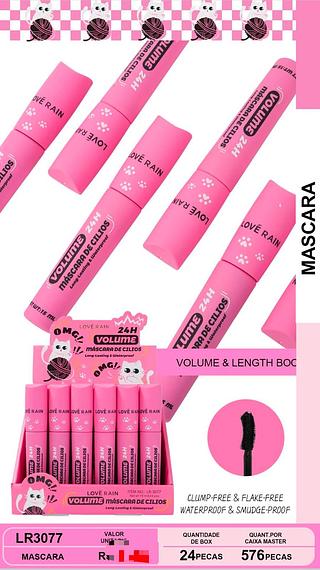 Mascara de cilios volume /24pcs LOVE RAIN