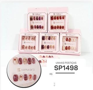 Unha posticas com adesivo auto colante /12pcs Sabrina Sato