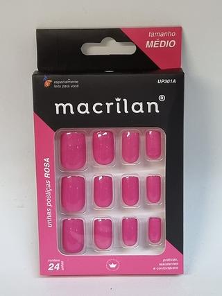 Unha posticas rosa Medio Macrilan C/12pcs UP301A