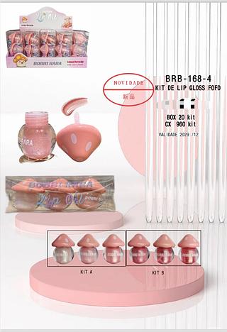 Kit Lips Gloss Fofo /20unid Bobbi Rara