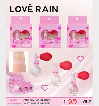 Po iluminador c/12pcs LOVE RAIN