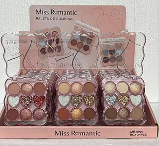 Paleta De Sombras c/24pcs Miss Romantic