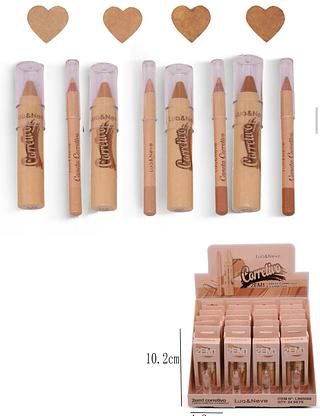 Caneta corretivo e corretivo liquido c/24pcs LUA NEVE