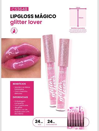 Lip gloss mágico com Glitter/ 24pçs (CS3648) Pink 21