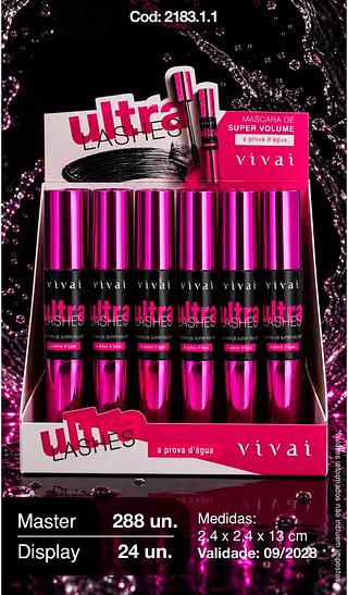 Mascara de Cilios Ultra Lashes C/24pçs (2183.1.1) Vivai