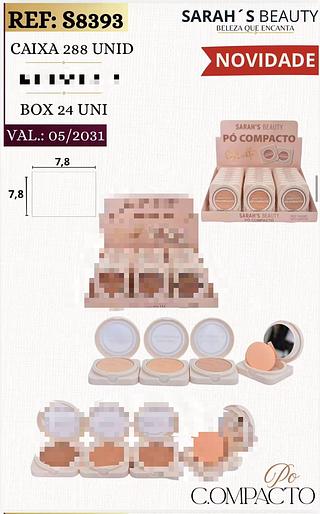 Po compacto cor A /24pcs SARAHS BEAUTY
