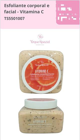 Esfoliante Corpo e Rosto - Vitamina C /12pçs Toque Especial