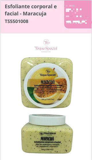 Esfoliante Corpo e Rosto - Maracujá /12pçs Toque Especial