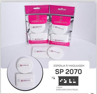 Esponja para Maquiagem c/12pçs Sabrina Sato
