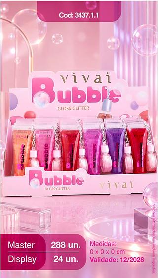 Gloss glitter bubble c/24pcs VIVAI