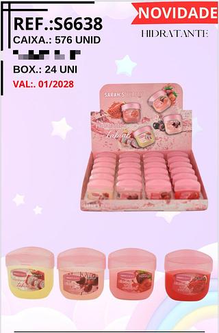Hidratante Labial /24pçs Sarah´s Beauty