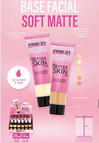 Base facial matte soft / 24pçs Pink21