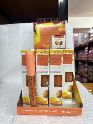 Lip Balm Gloss com Mel de Abelha- Manga /28pçs Max Love (420)
