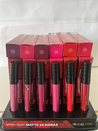 Batom Líquido Matte 24hrs cor:21-26 / 48UNID MAX LOVE