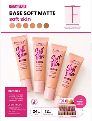 Base liquido soft matte soft skin c/24pcs (CS4856) PINK 21