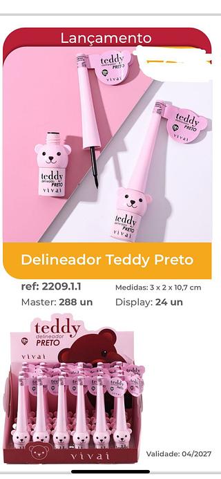 Delineador teddy preto c/24pcs (2209.1.1) vivai