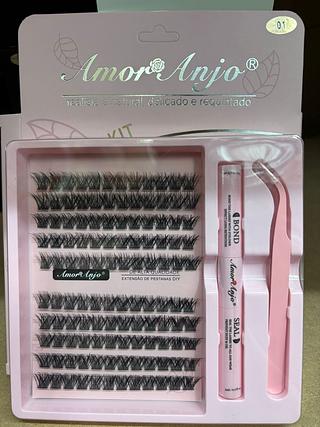Kit Cilios (tufinho) c/10pçs Amor & Anjo