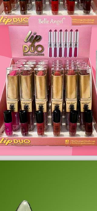 Lip duo Batom&gloss/ 24pçs (B128-A) Belle angel