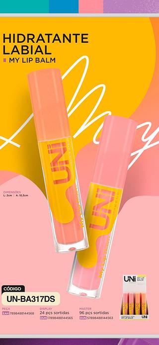 Hidratante Labial c/24pcs UNI PROMOCAO