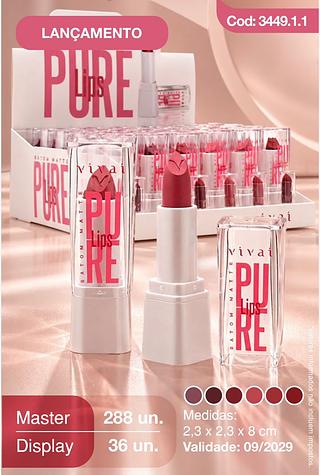 Batom matte pure lips /36pcs VIVAI
