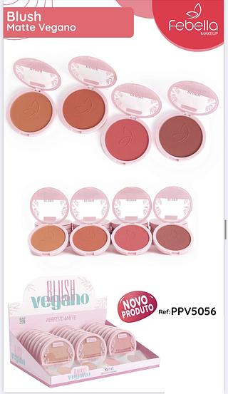 Blush matte vegano/ 24pçs FEBELLA