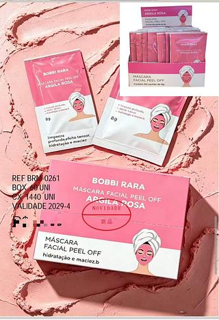 Mascar facial peelA off ARGILA ROSA c/60pcs BOBBI RARA