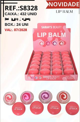 Lip Balm c/24pçs Sarah´s Beauty