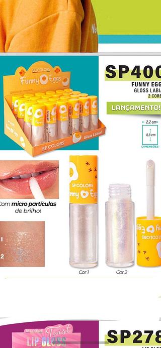 Gloss labial Funny eggs/ 24pçs Sp-colors