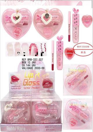 Kit Lip Combo Coração c/12pçs Bobbi Rara